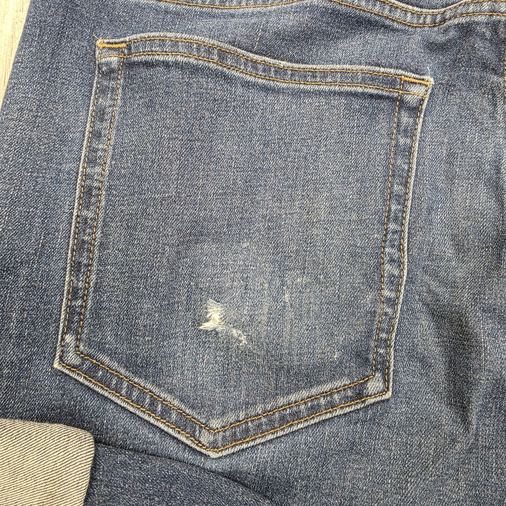 Men's J. Crew Cuffed Flex Straight Leg Jeans Size 33x32 - Picture 5 of 5